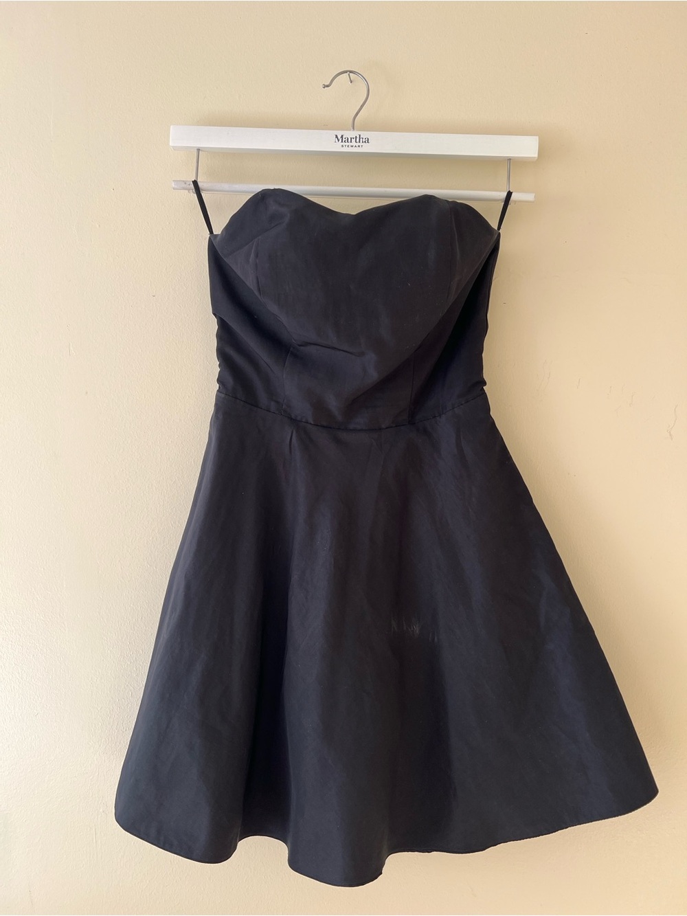 Strapless Black A-Line Dress